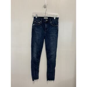 Agolde Sophie Jeans Womens 26 Skinny High Rise Stretch Denim Raw Hem